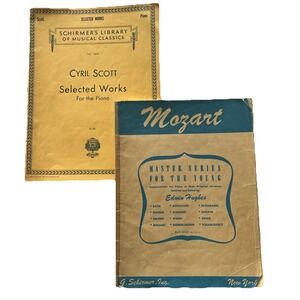 G. Schirmers Library 1939 Classical Piano Sheet Music Set Of 2 Selected Works